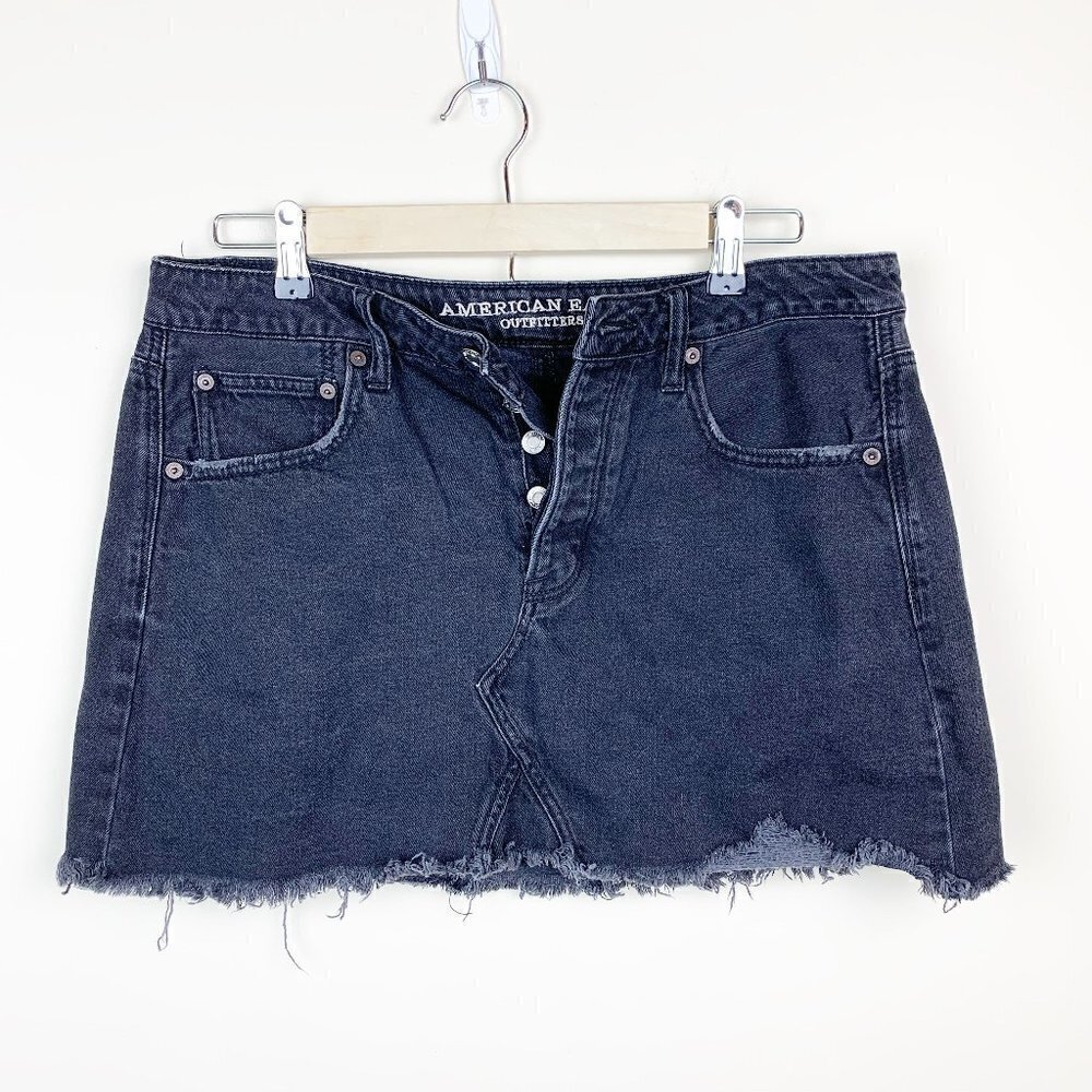 American Eagle Outfitter Black Jean Skirt Size 12